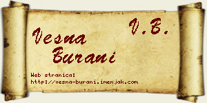 Vesna Burani vizit kartica